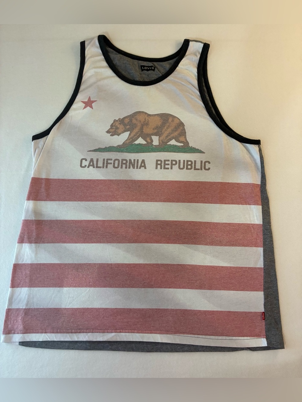 Levi’s California Republic Flag Tank Top SZ XL